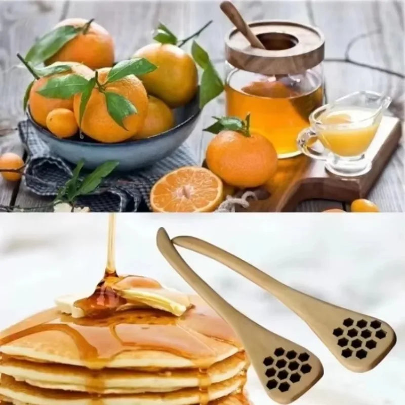 Wooden Honey Dipper Spoon – Eco-Friendly Heart Pattern