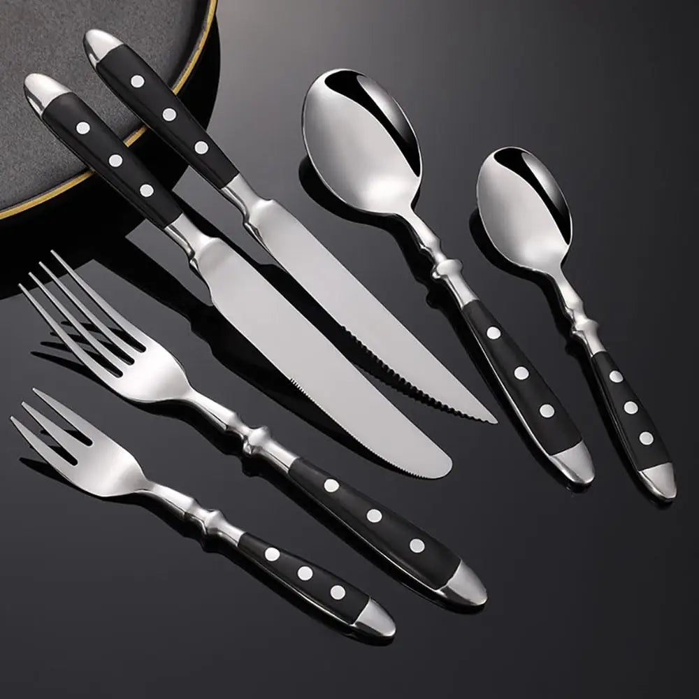 Western Stainless Steel Cutlery Set – Knives, Forks & Spoons