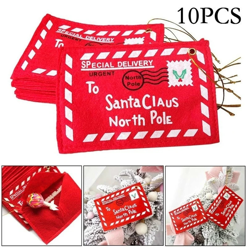 10 Christmas Hanging Envelope Gift Card Holders – Tree Décor