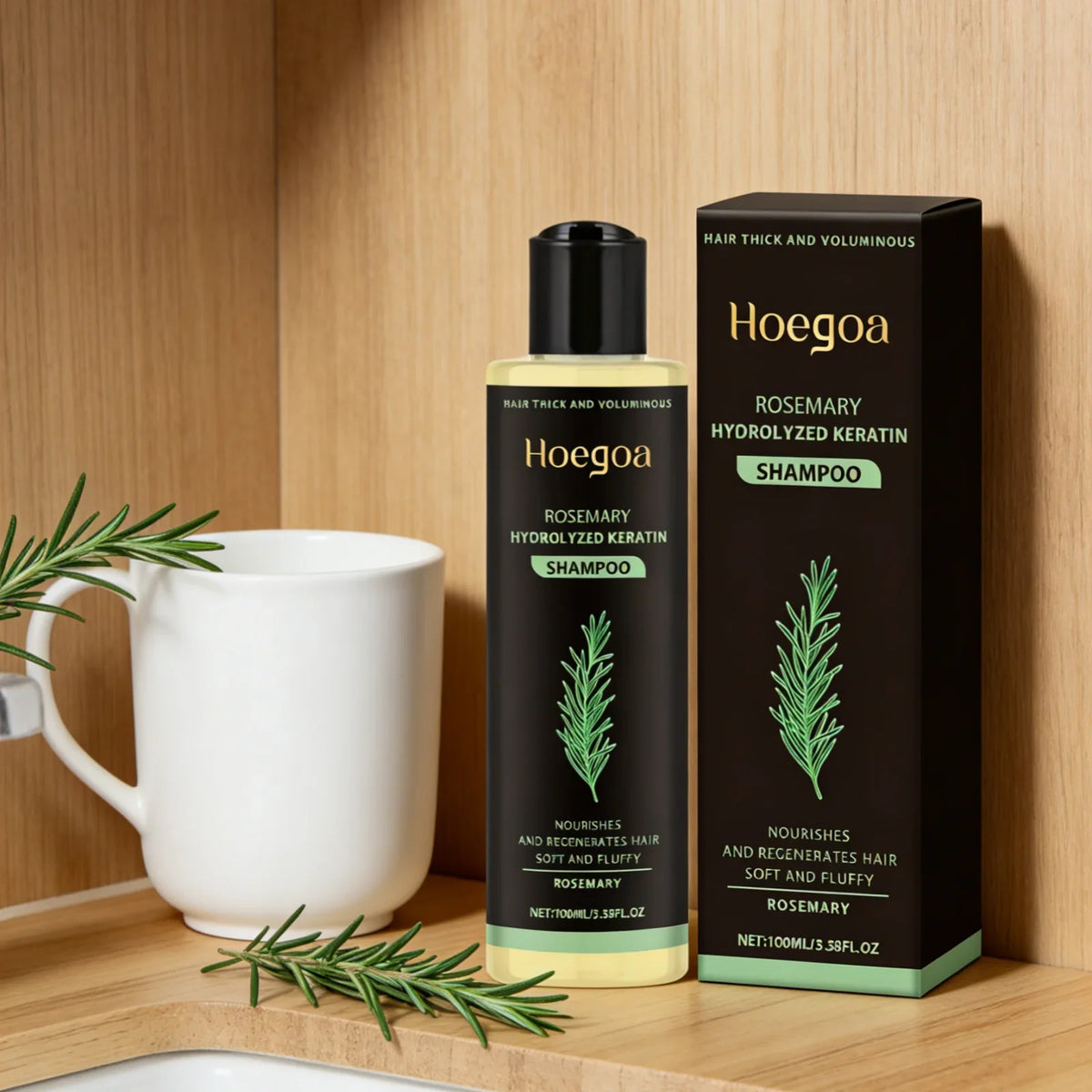 Hoegoa Rosemary Keratin Shampoo – Anti-Frizz & Hair Repair