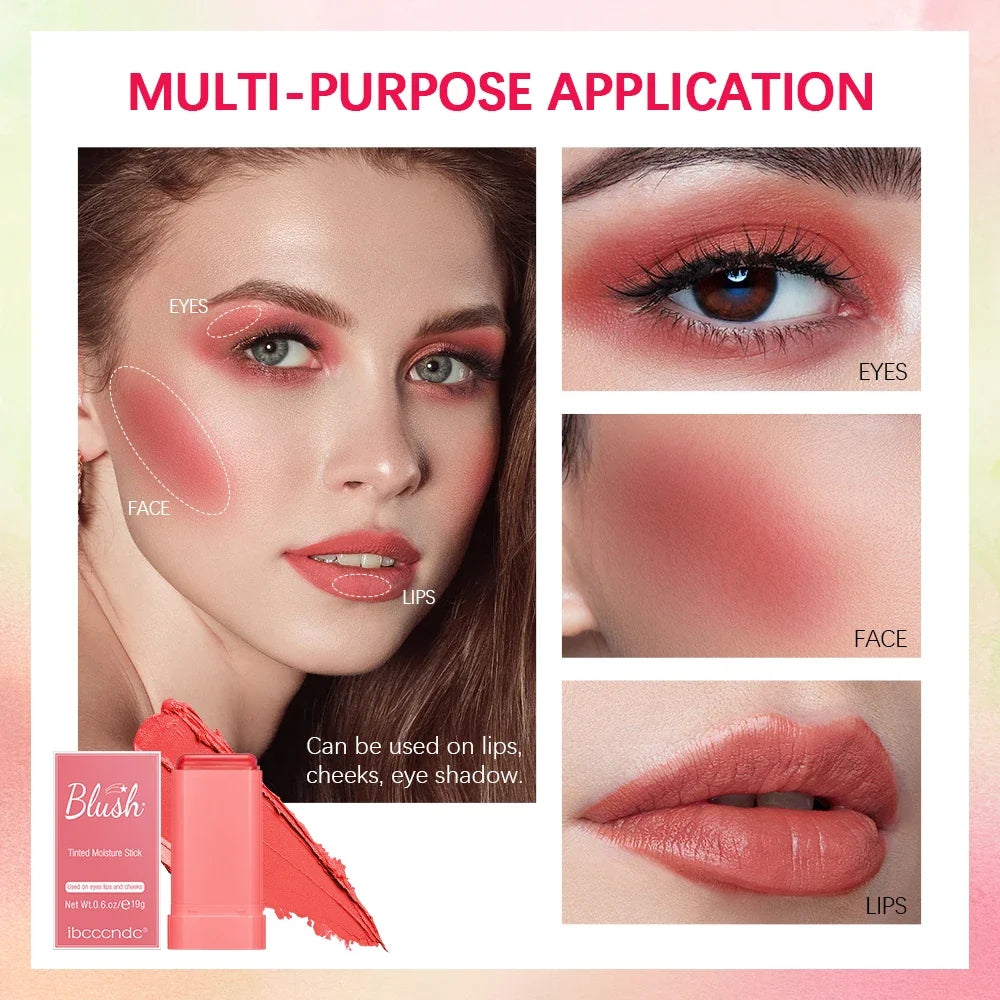 ibcccndc Multi-Use Cream Blush Stick – Long-Lasting Blusher