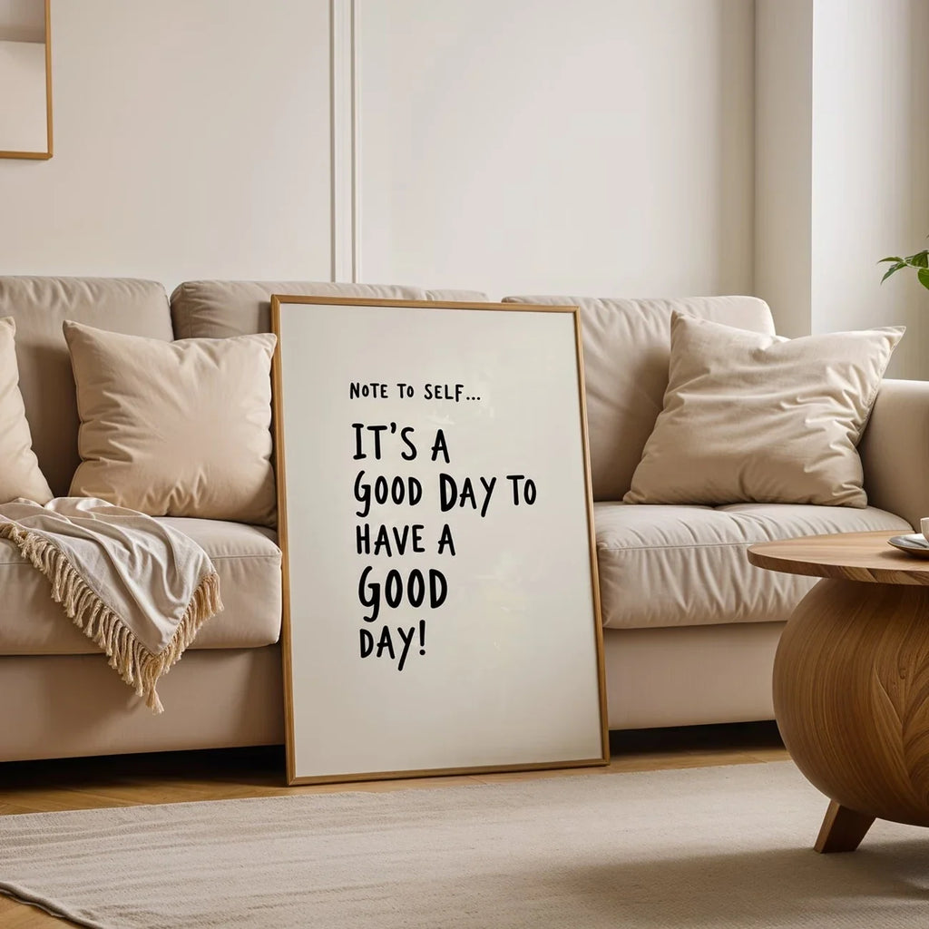 It's A Good Day Quote Canvas Wall Art | Motivational Print