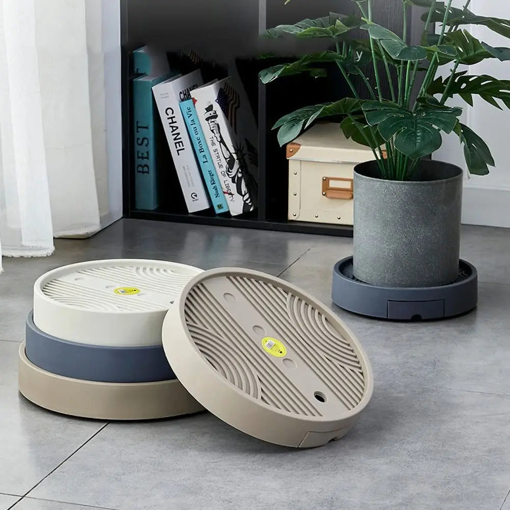 Round Movable Plant Stand with Drainage Tray | Heavy Duty