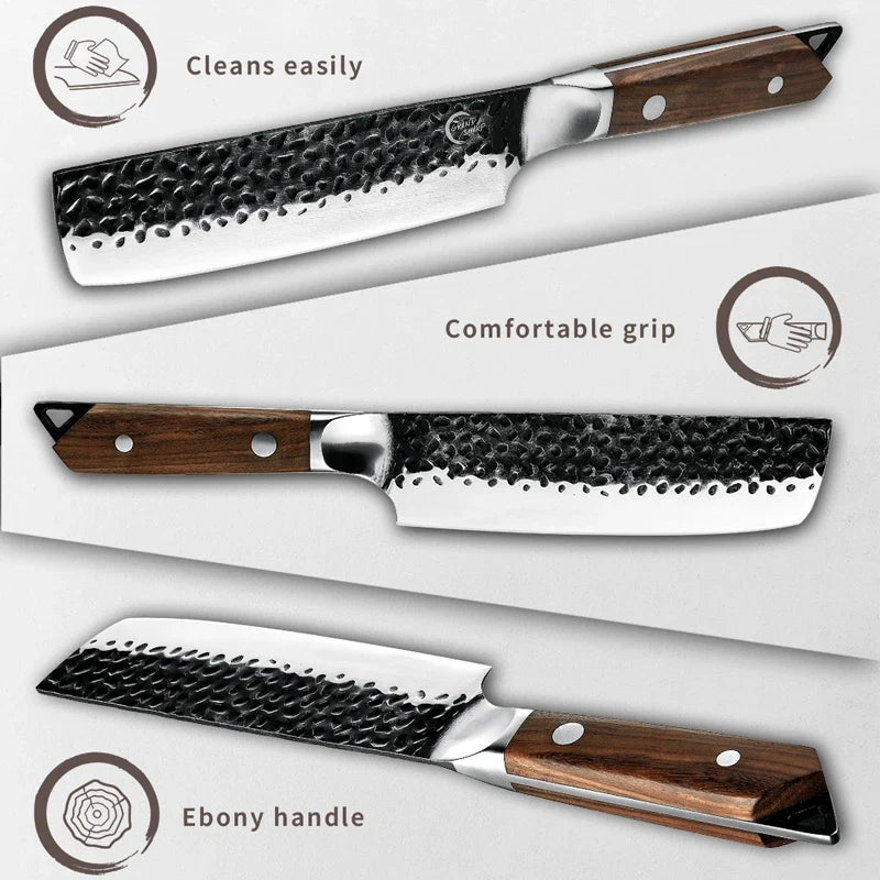Grandsharp Japanese Nakiri Knife – High Carbon Steel Vegetable Knife