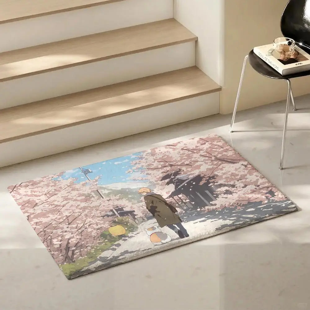 Natsume's Book of Friends Anime Flannel Floor Mat | Non-Slip Rug