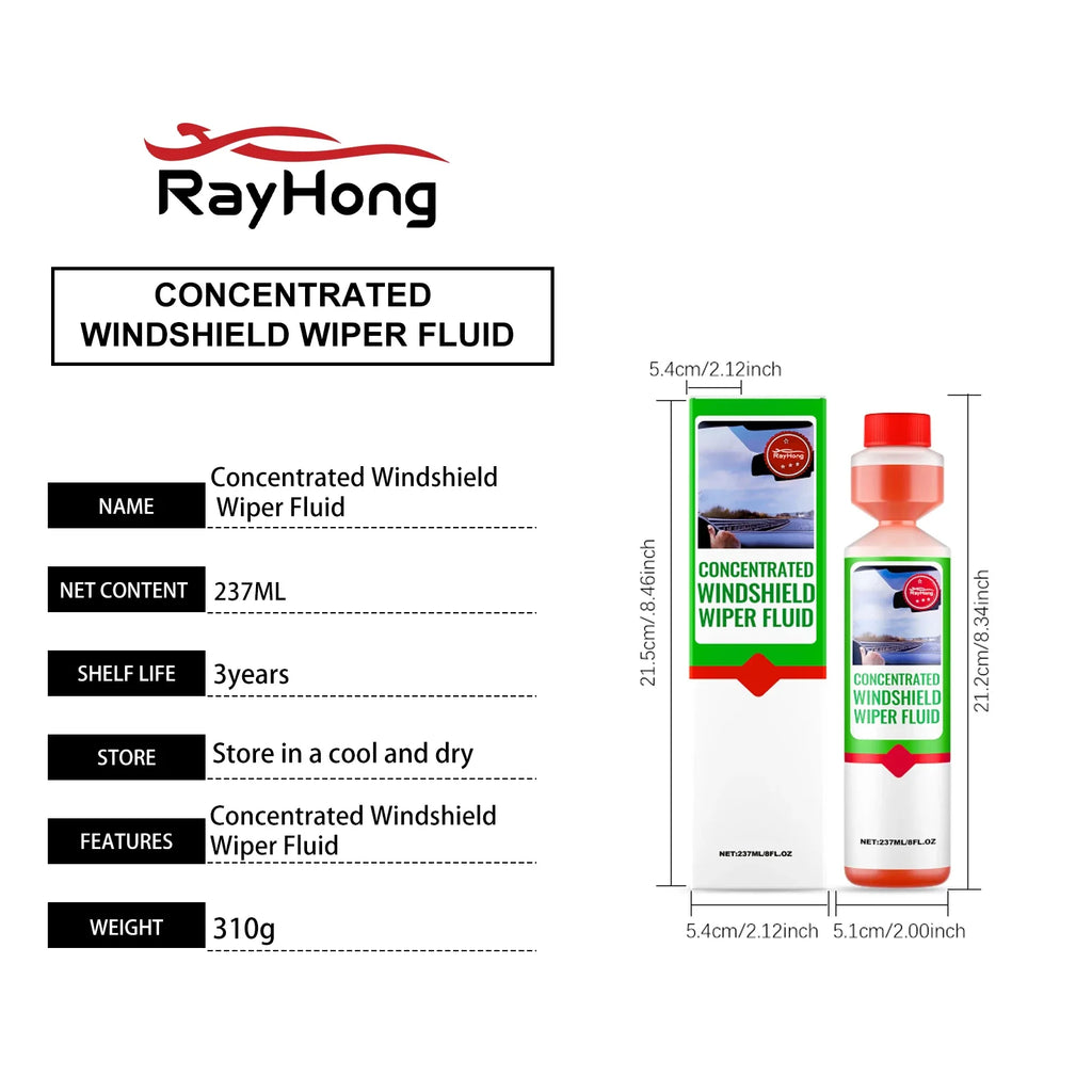 Rayhong Windshield Wiper Fluid Concentrate | Oil Film Remover