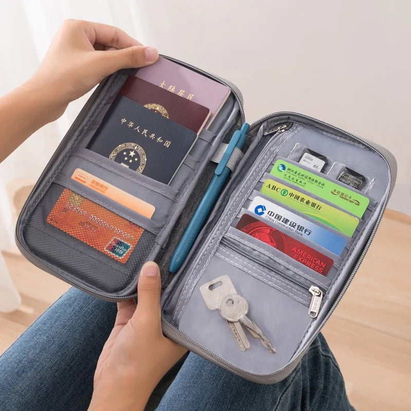 Travel Document Organizer Waterproof Passport Holder RFID Blocking