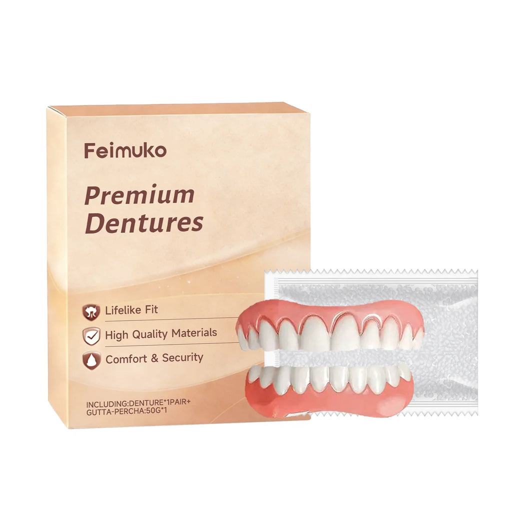 Temporary Soft Denture Set – Silicone Upper & Lower Veneers