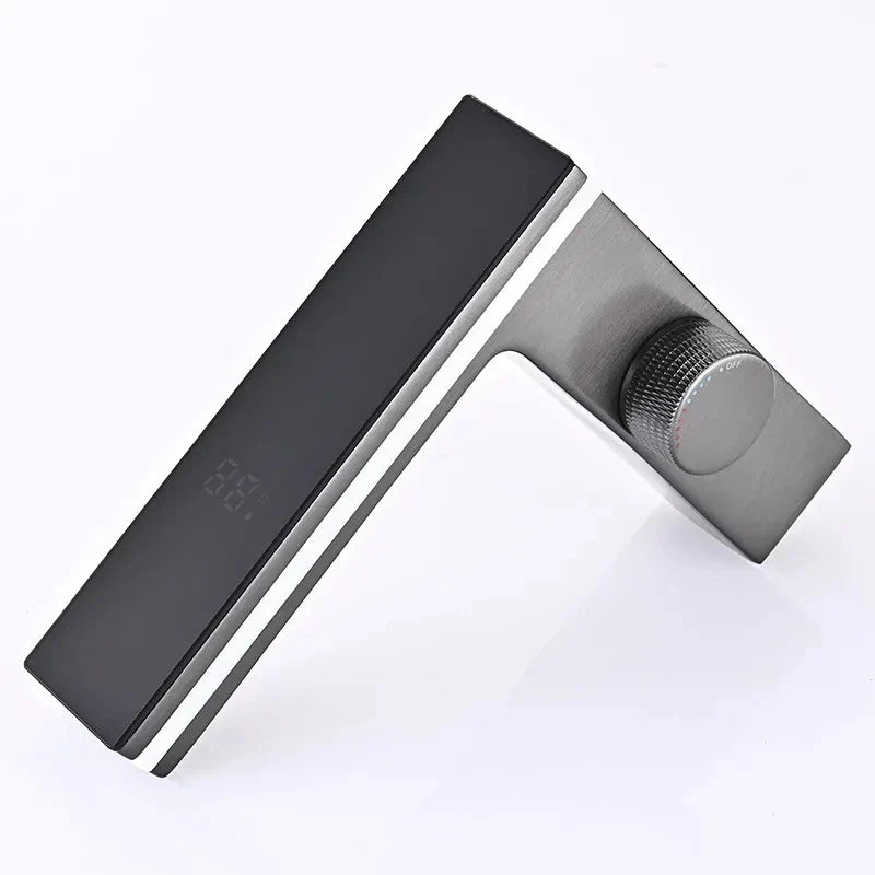 LED Digital Display Brass Basin Faucet | Hot & Cold Mixer Tap