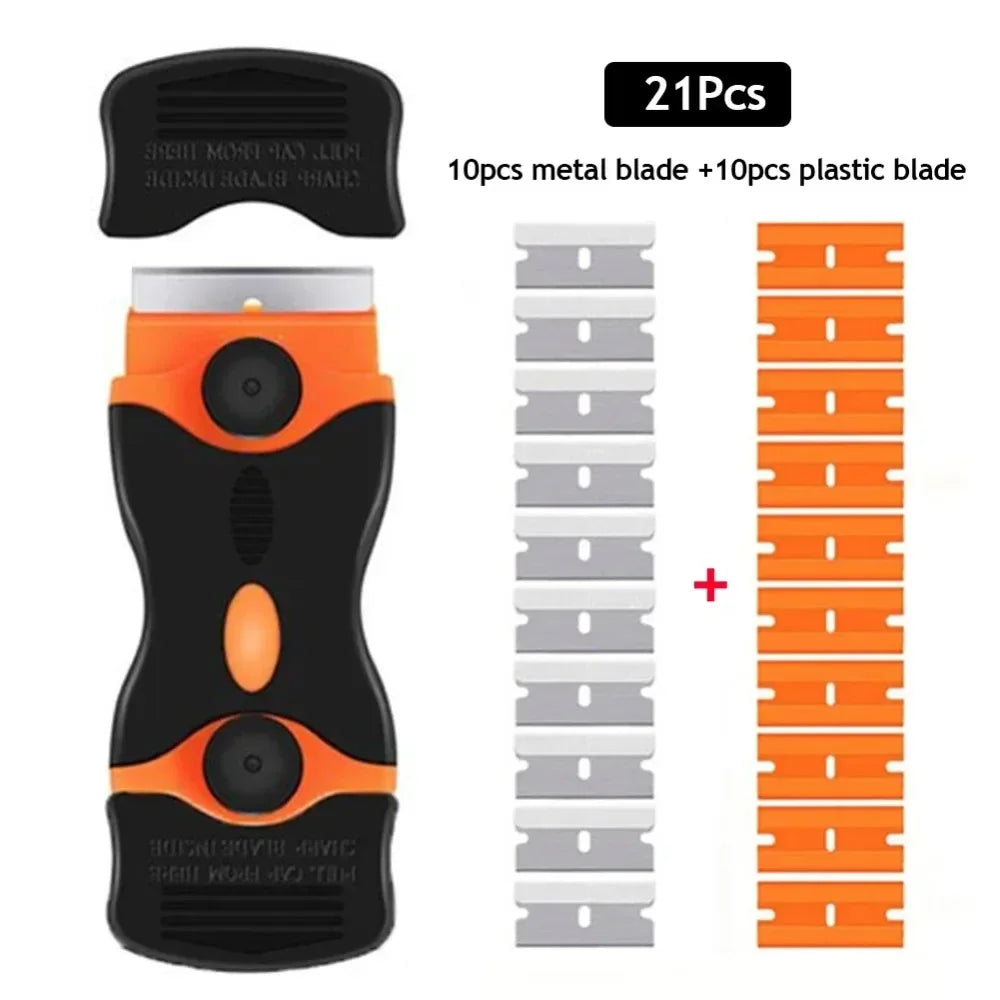 2-in-1 Glass Scraper & Squeegee Tool for Car, Window & Kitchen