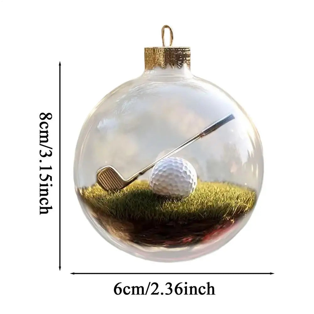 Sports Theme Christmas Ornament Ball Miniature Football Basketball