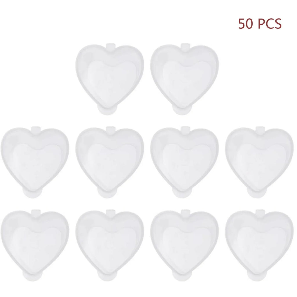 50-Pack Heart Shaped Clear Dessert Cups with Lids – 20ml