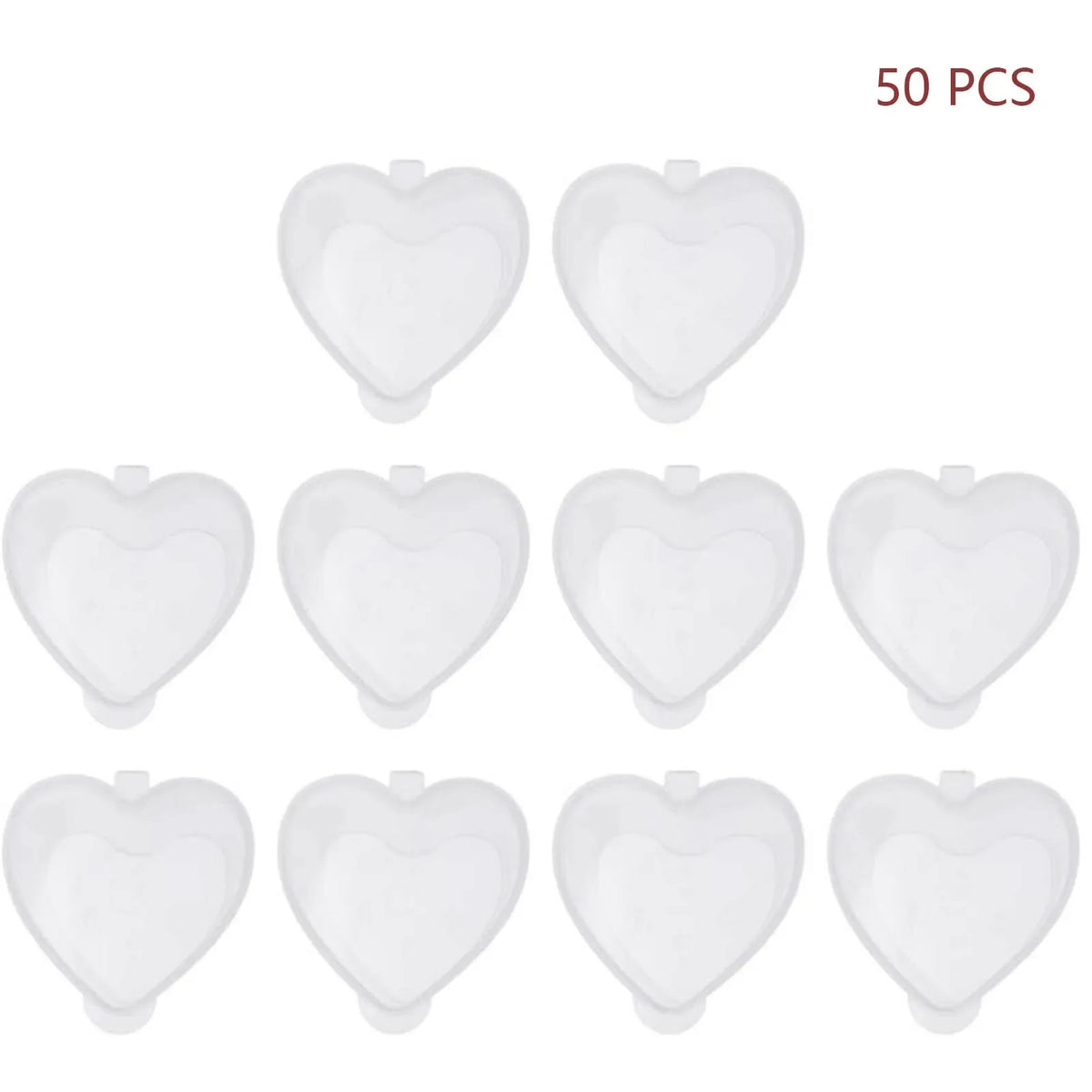 50-Pack Heart Shaped Clear Dessert Cups with Lids – 20ml