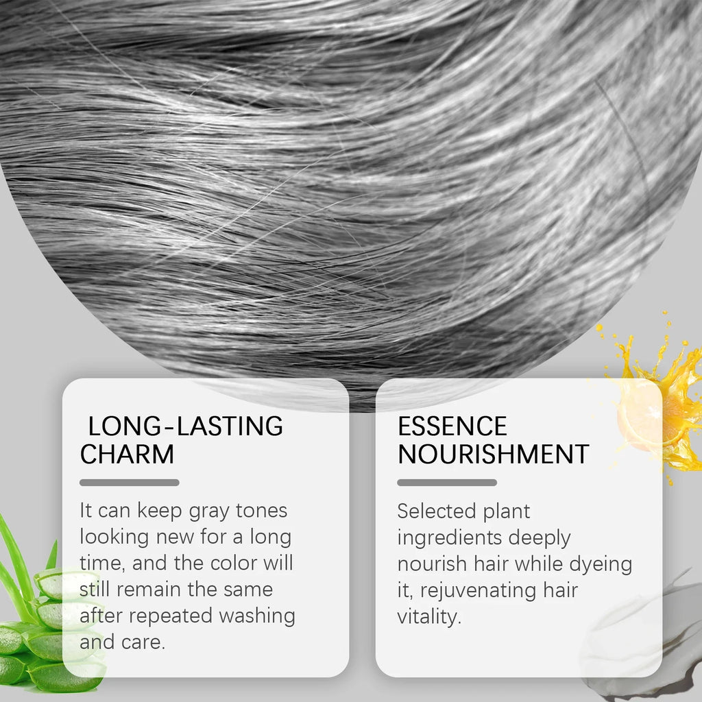 HOEGOA Silver Gray Hair Dye Cream – Unisex 100g