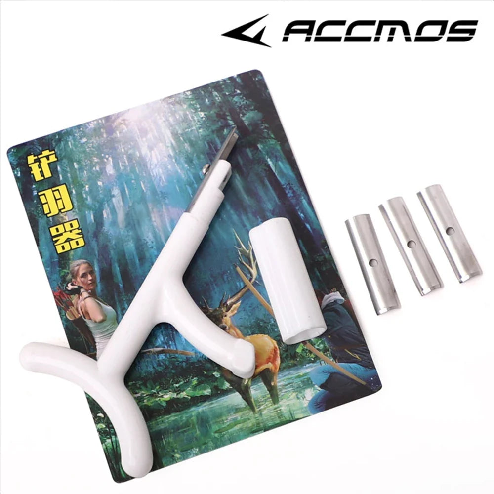 Arrow Feather Scraper Vanes Clean Remove Plume Tool Stripper