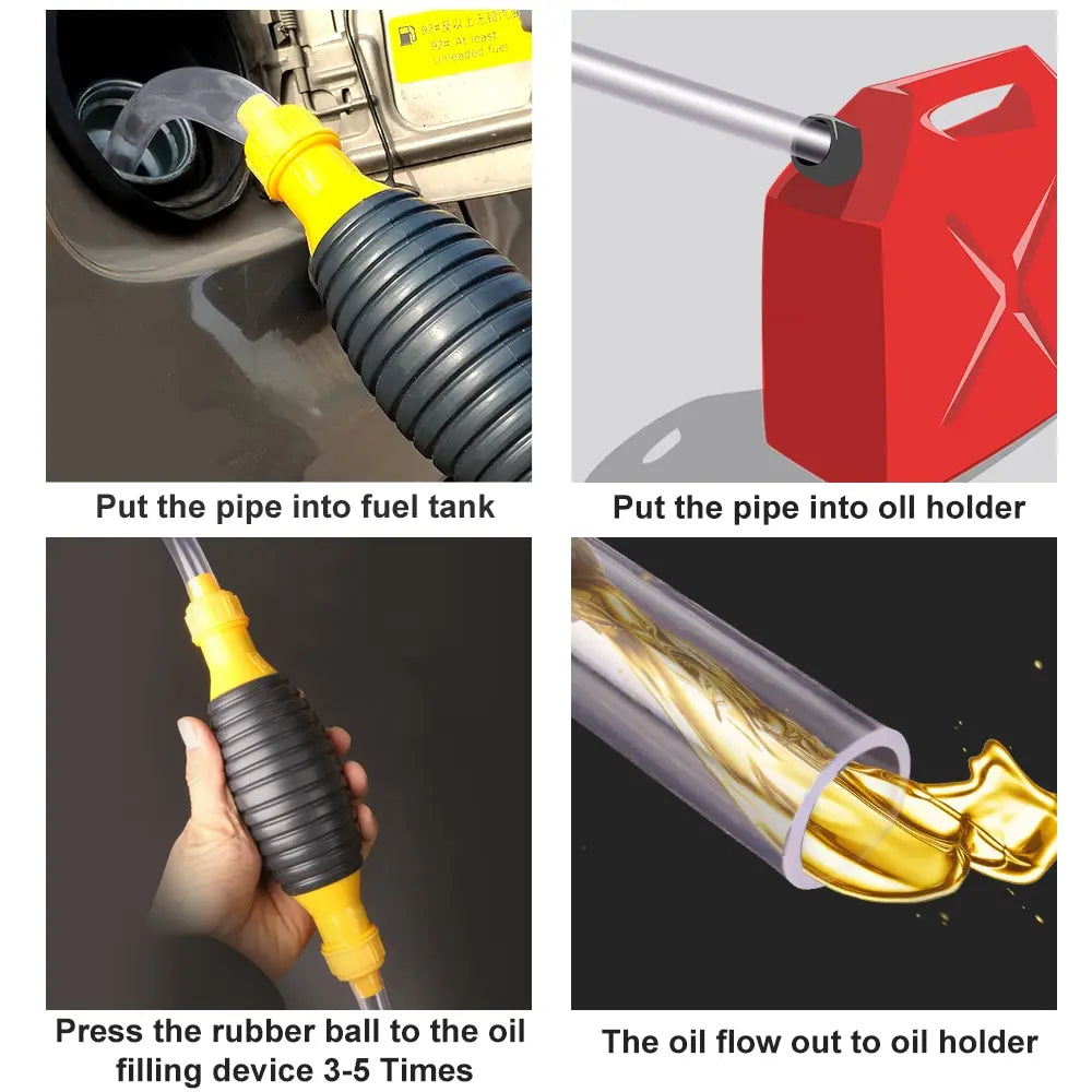 Manual Hand Fuel Siphon Pump – Gas, Diesel & Liquid Transfer