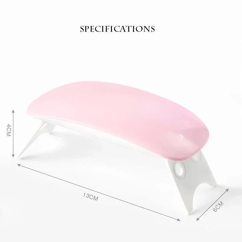 6W UV LED Nail Lamp 2-Pack – Portable USB Gel Nail Dryer