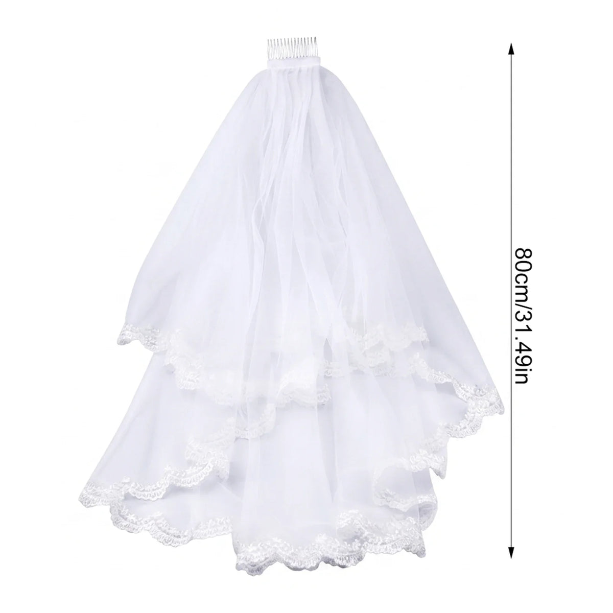 Bridal French Lace Veil | Elegant Wedding Hair Accessory