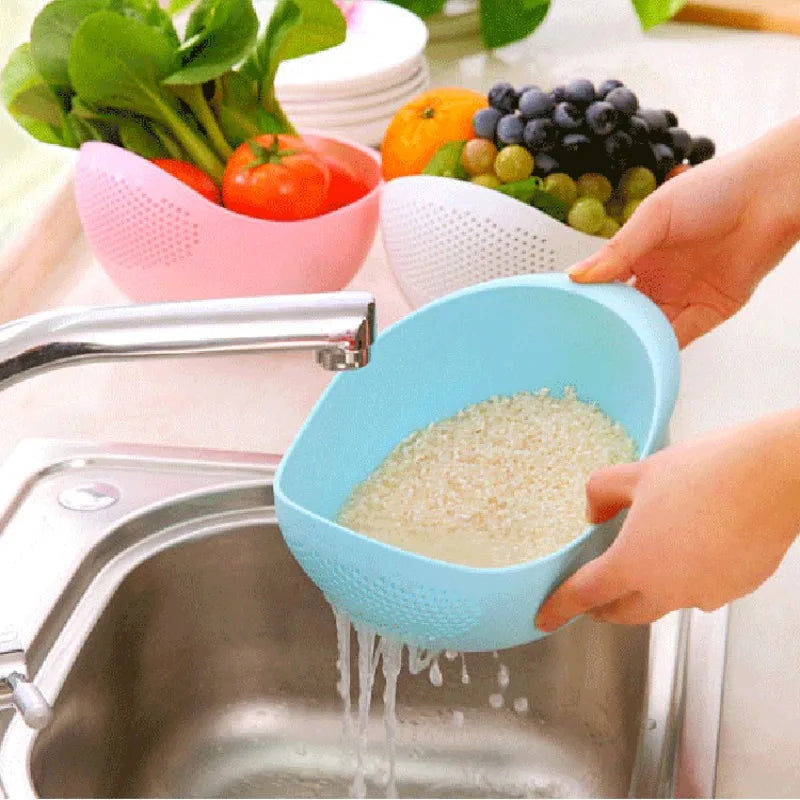 Food Grade Plastic Rice Strainer & Vegetable Wash Basket