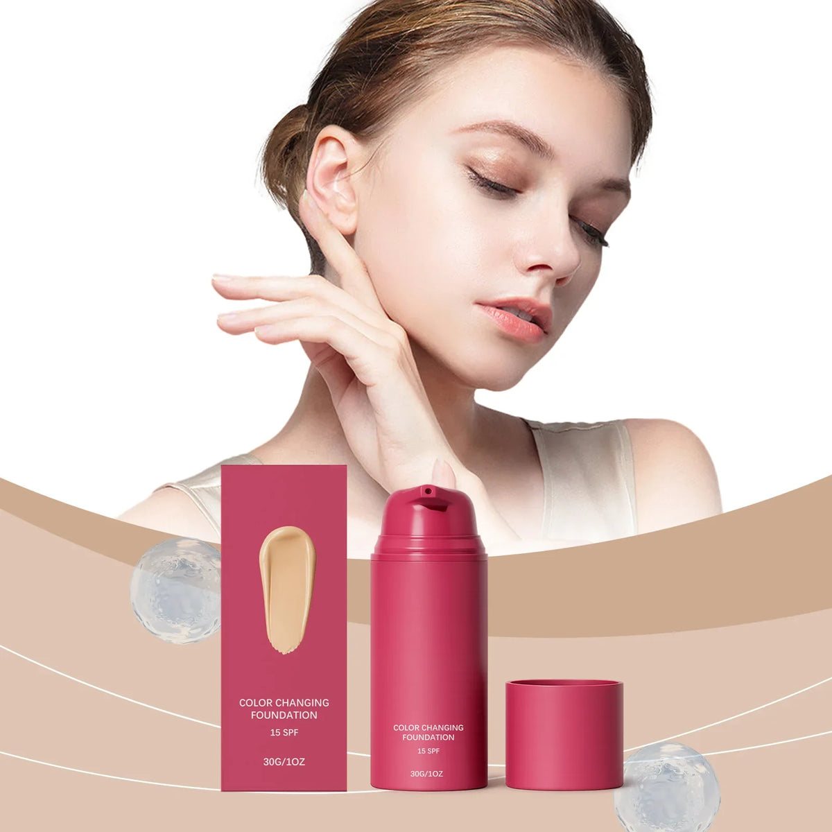 Natural Warm Tone Foundation – Sheer & Long-Lasting Finish