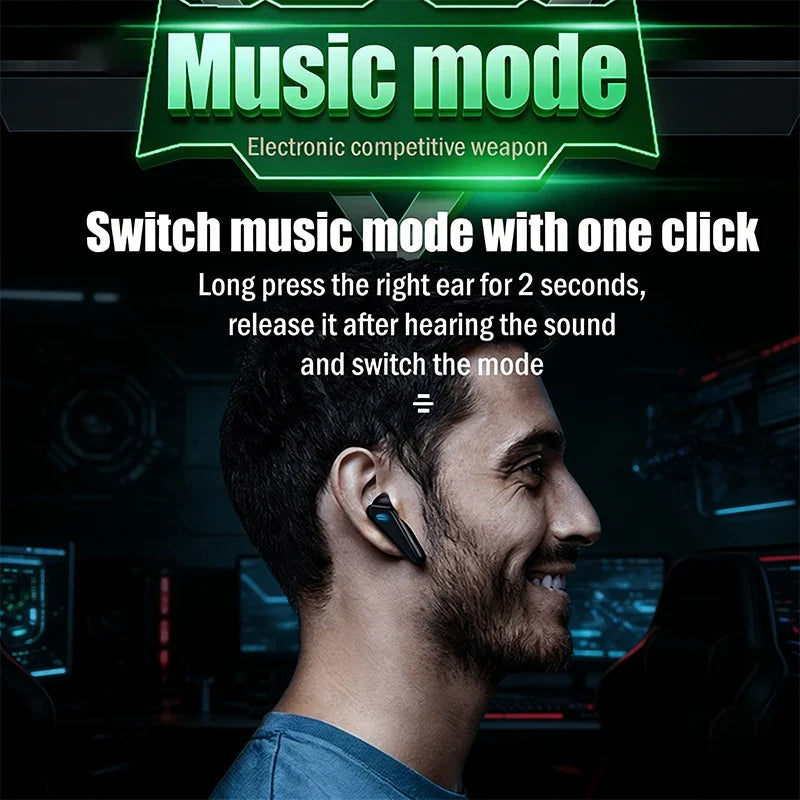 K55-TWS Bluetooth Gaming Earbuds – 65ms Low Latency & Mic