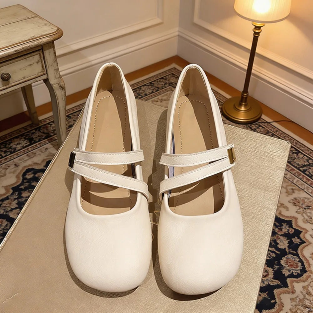 Women's Lolita Mary Jane Flats – Gothic Round Toe Shoes