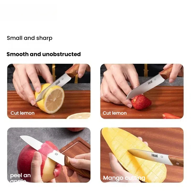 40Cr13 Stainless Steel Paring Knife – Rosewood Handle Fruit Knife