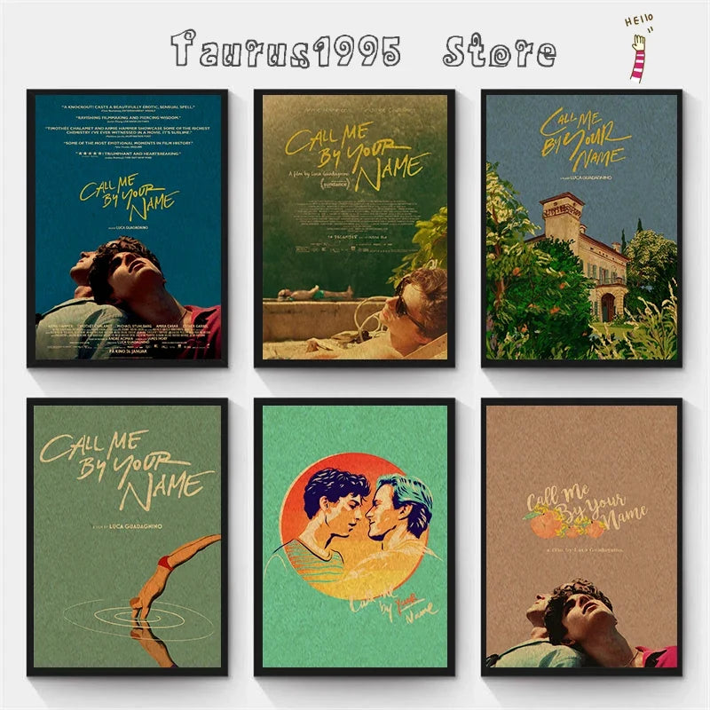 Call Me by Your Name Vintage Kraft Paper Movie Poster