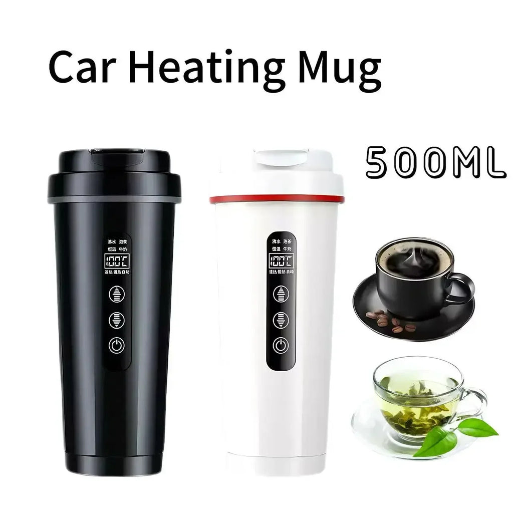 12V/24V Car Electric Kettle – 500ml Travel Water Heater