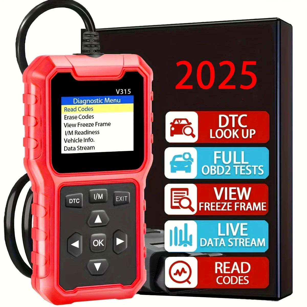 OBD2 Scanner V315 – Check Engine Code Reader & Diagnostic Tool