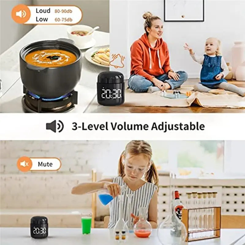 A36T-Large LED Display Countdown Countup Digital Kitchen Timer Volume