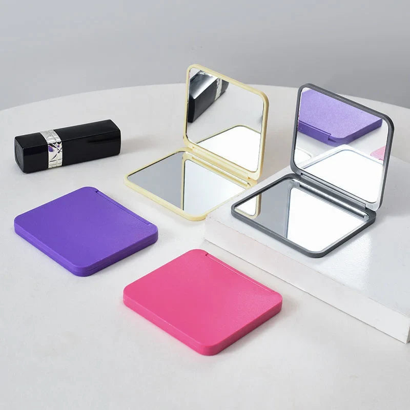 Double-Sided Square Compact Pocket Makeup Mirror | Gift for Women