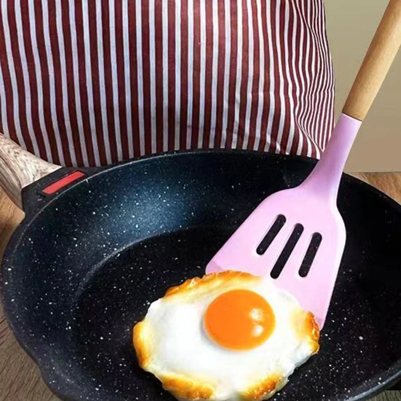 SHIBO Silicone Spatula Turner Set – Egg, Fish & Slotted Shovel
