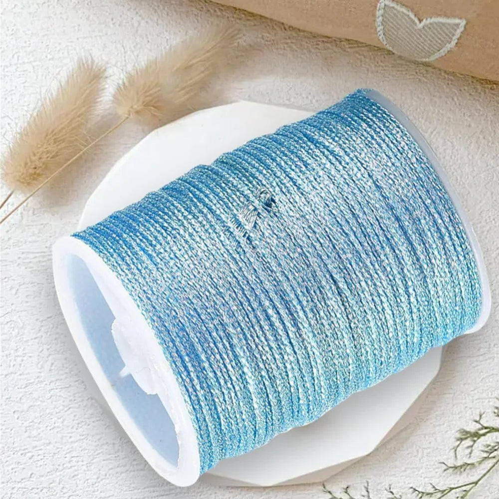 12-Color Metallic Polyester Thread Set – Kumihimo & Macramé Cord