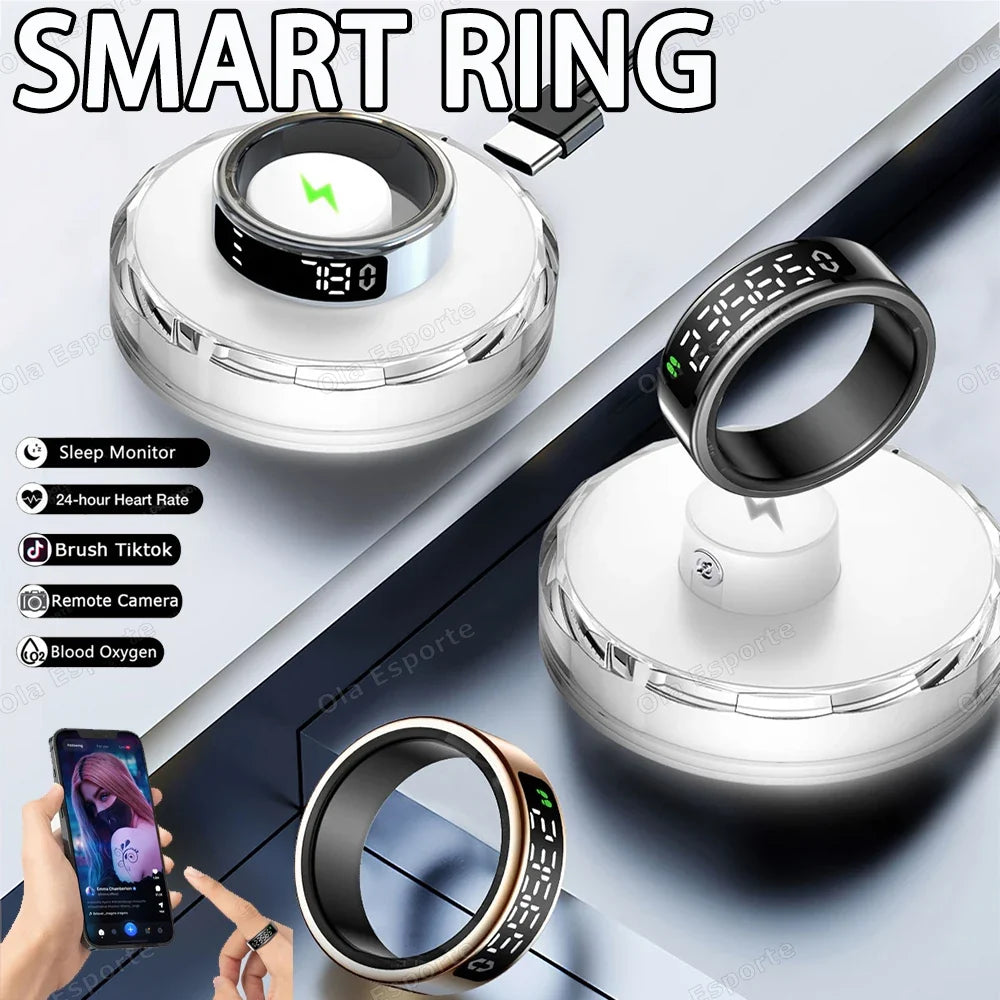 Smart Ring | Heart Rate, Sleep & SpO₂ Monitor + Display