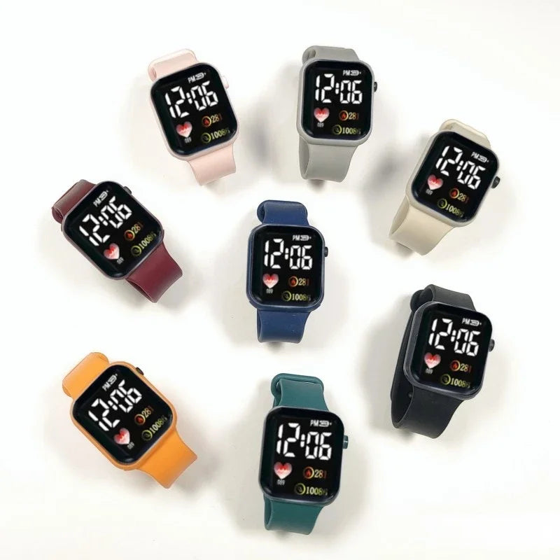 MOONBIFFY LED Digital Sports Watch – Waterproof Square Dial