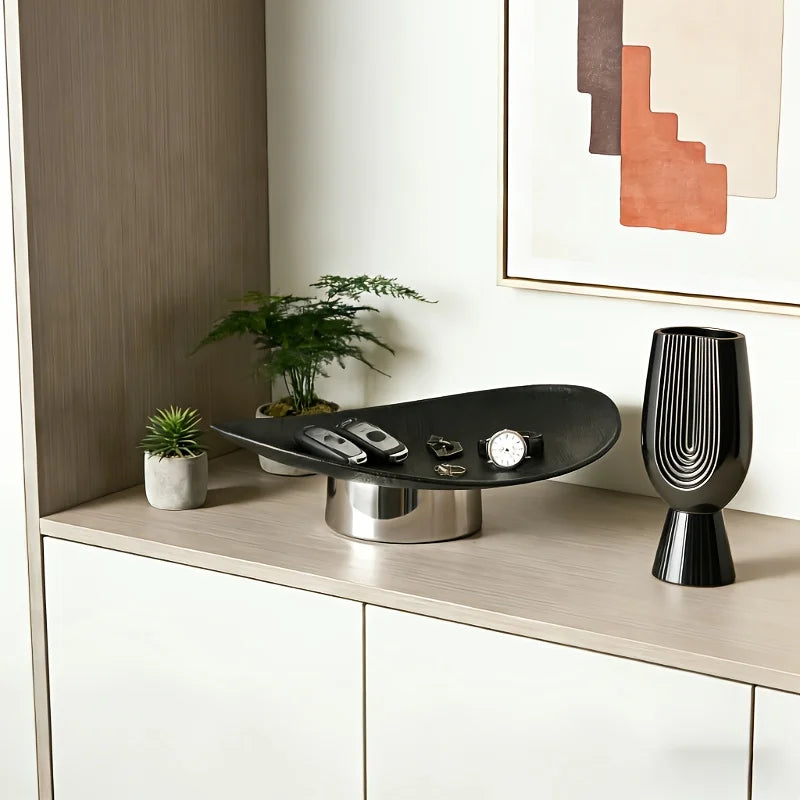 Modern Minimalist Storage Tray Wood-grain Finish Multifunctional