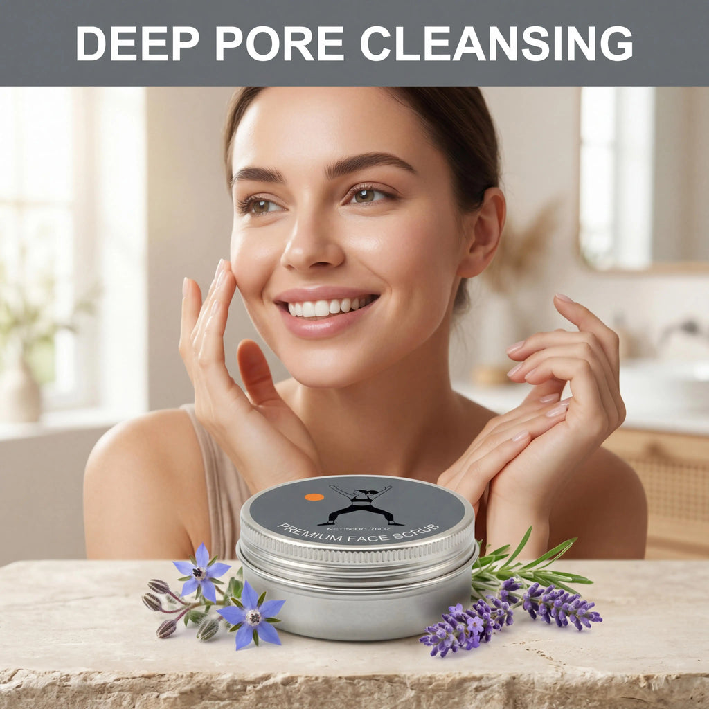 Lavender Face Exfoliating Scrub Balm – Deep Pore Cleanser 50g