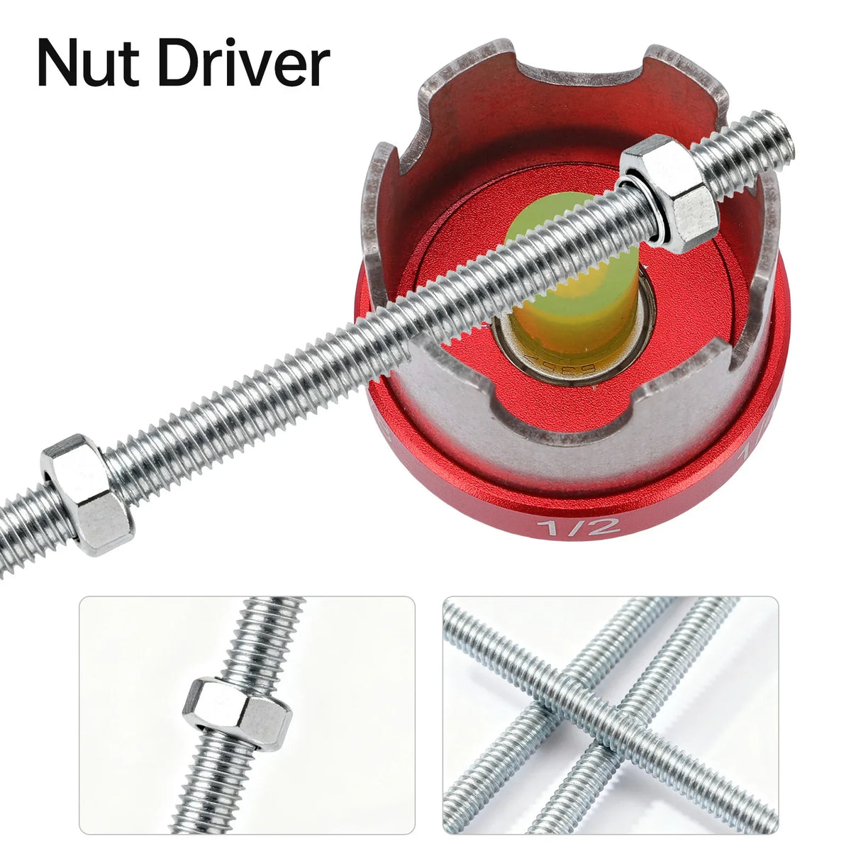 Threaded Rod Nut Runner Removal Tool Drill Heavy Duty Fast