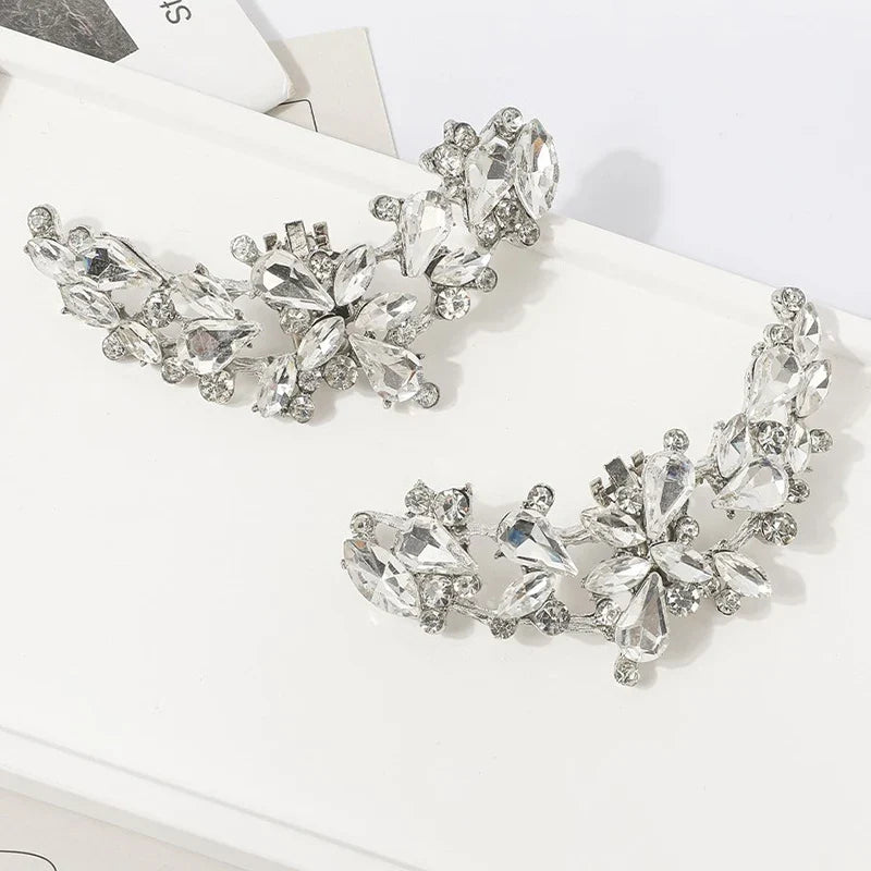 Rhinestone Floral Shoe Clip – Detachable Wedding Shoe Buckle