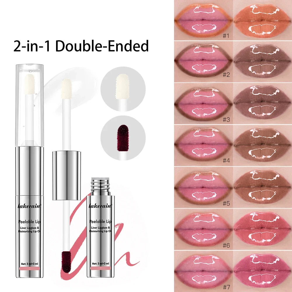 Lakerain 2-in-1 Peel-Off Lip Liner & Lip Oil | Waterproof Matte