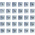 Acrylic Tent Table Numbers 1–30 | 3D Standing Cards Set of 30