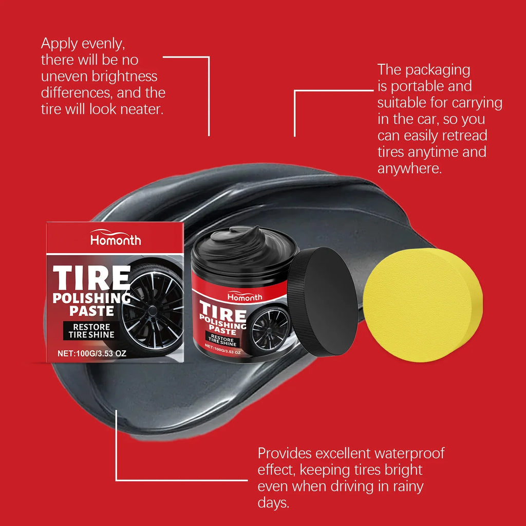 Tire Polishing Paste | Refurbishing & Crack Prevention 100g