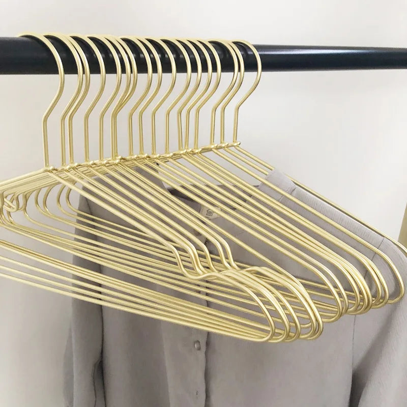 10-Pack Aluminum Alloy Clothes Hangers – Silver & Gold
