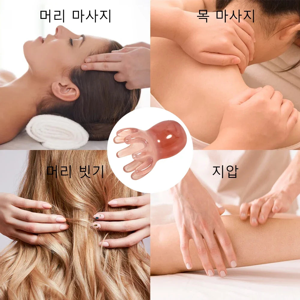 Octopus Scalp Massage Comb – Korean Hair Care Tool