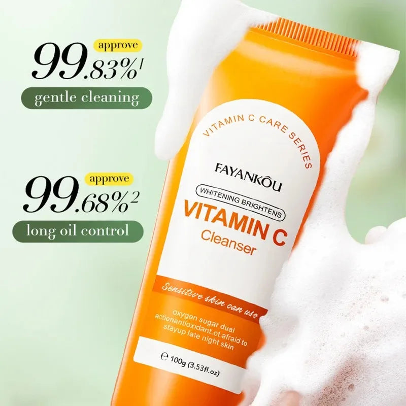 REAROYA Vitamin C Foam Face Wash – Brightening Cleanser 100g
