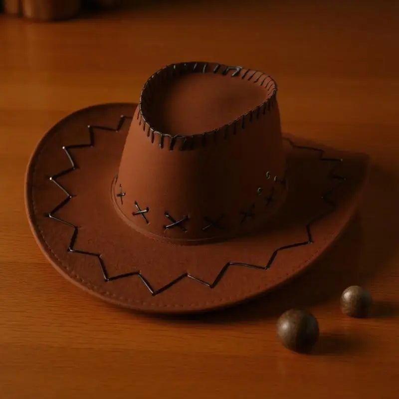 Unisex Western Cowboy Hat – Suede Cowgirl Cap for Parties