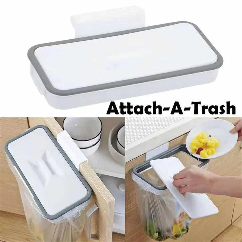 Durable Cabinet Door Trash Bag Hanger Kitchen Garbage Holder Rubbish