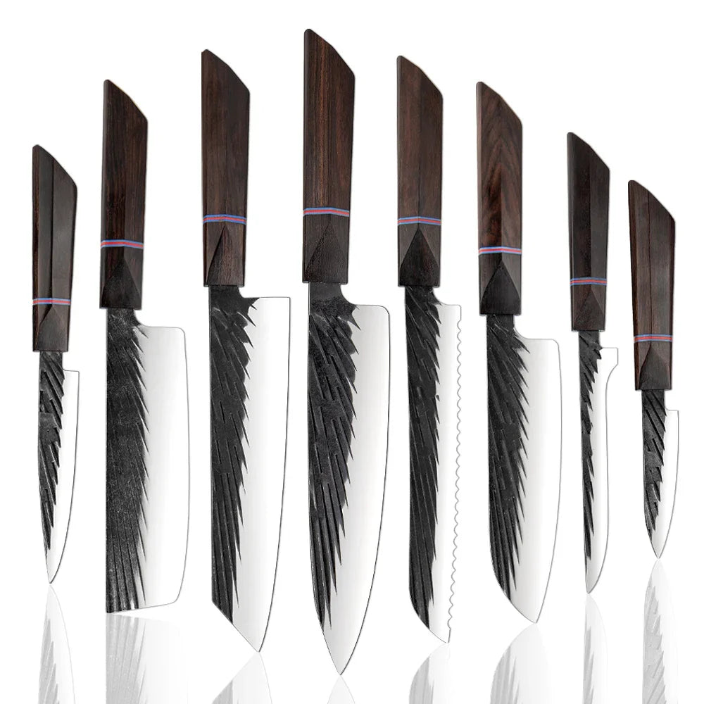 XITUO 1–8 Pc Japanese High Carbon Steel Chef Knife Set