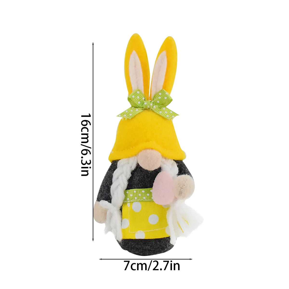 Easter Bunny Plush Figurine | Spring Décor Rabbit Sculpture